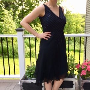 A Beaded Chiffon Adrianna Papell Dress